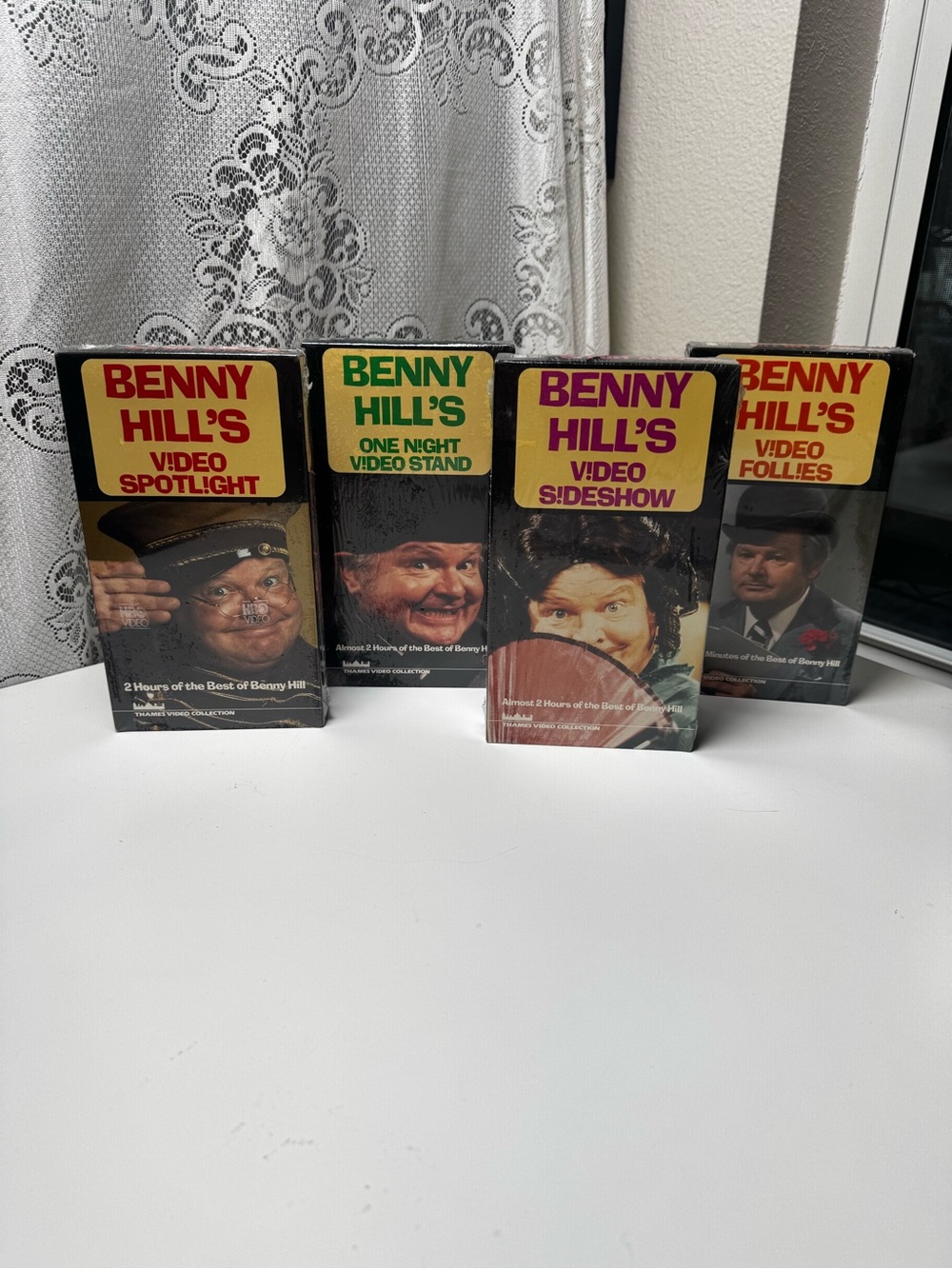 Vintage Benny Hill Thames Video Collection 4 VHS Tape Lot Sealed HBO Comedy